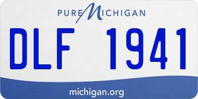 MI license plate DLF1941