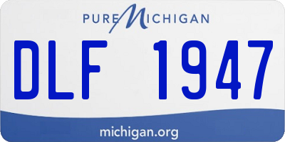 MI license plate DLF1947