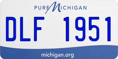 MI license plate DLF1951