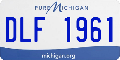 MI license plate DLF1961