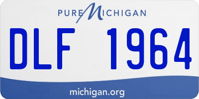 MI license plate DLF1964