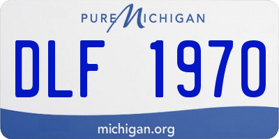 MI license plate DLF1970