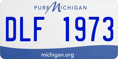 MI license plate DLF1973