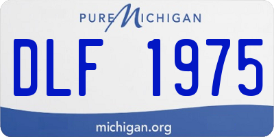 MI license plate DLF1975