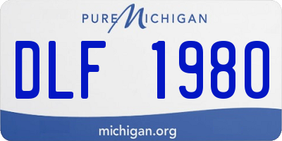 MI license plate DLF1980