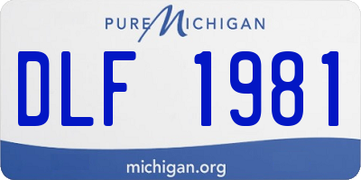 MI license plate DLF1981