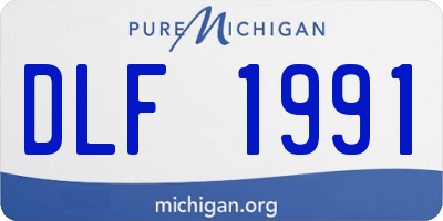 MI license plate DLF1991
