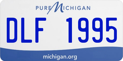 MI license plate DLF1995