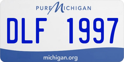 MI license plate DLF1997