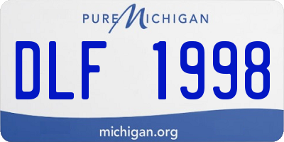 MI license plate DLF1998