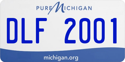 MI license plate DLF2001