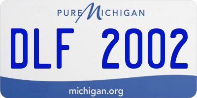 MI license plate DLF2002
