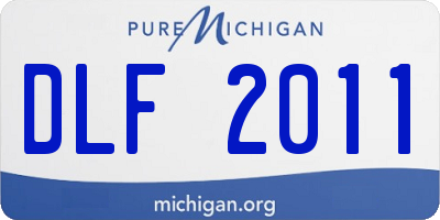 MI license plate DLF2011