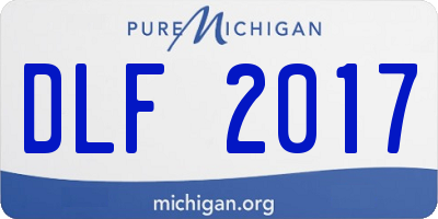 MI license plate DLF2017