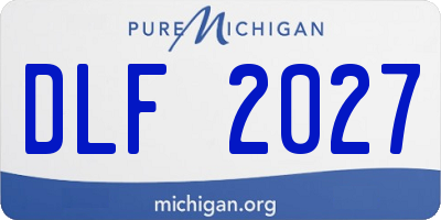 MI license plate DLF2027