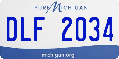 MI license plate DLF2034