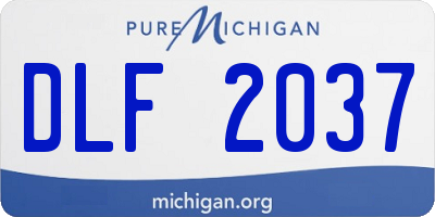 MI license plate DLF2037