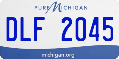 MI license plate DLF2045