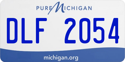 MI license plate DLF2054