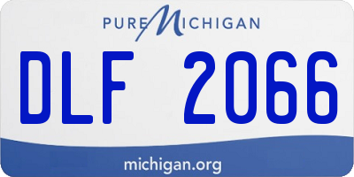 MI license plate DLF2066