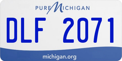 MI license plate DLF2071