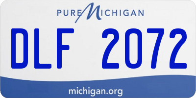 MI license plate DLF2072