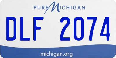 MI license plate DLF2074