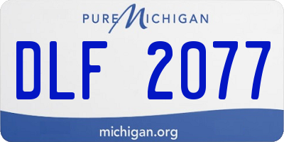 MI license plate DLF2077