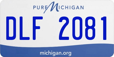 MI license plate DLF2081