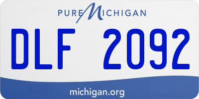 MI license plate DLF2092