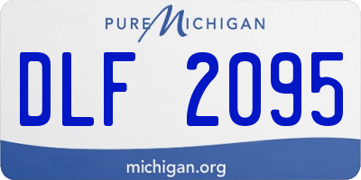 MI license plate DLF2095