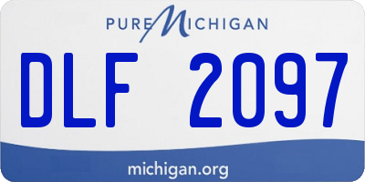 MI license plate DLF2097