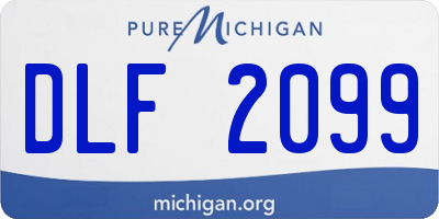 MI license plate DLF2099