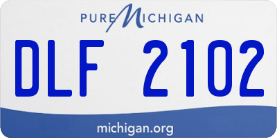 MI license plate DLF2102