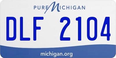 MI license plate DLF2104