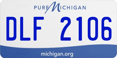 MI license plate DLF2106