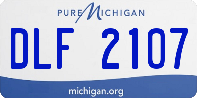 MI license plate DLF2107