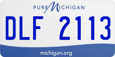 MI license plate DLF2113