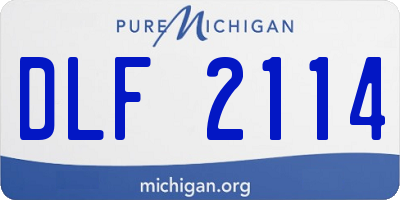 MI license plate DLF2114