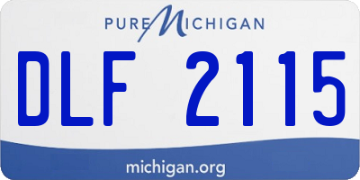 MI license plate DLF2115