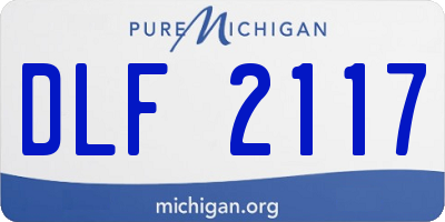 MI license plate DLF2117
