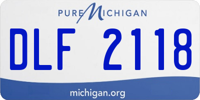 MI license plate DLF2118
