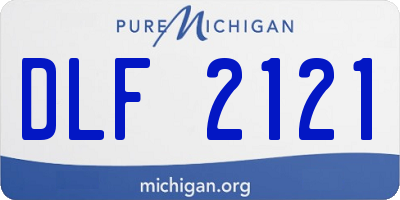 MI license plate DLF2121