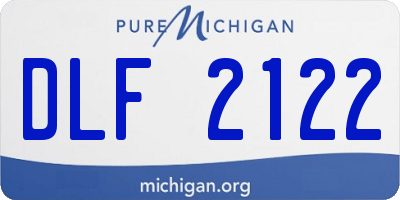 MI license plate DLF2122