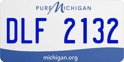 MI license plate DLF2132