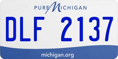 MI license plate DLF2137