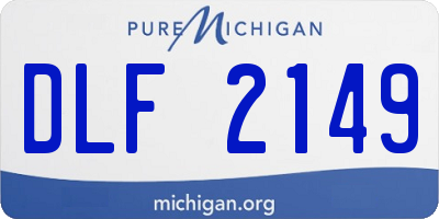 MI license plate DLF2149