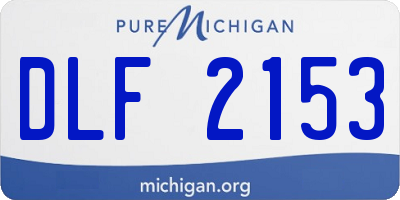 MI license plate DLF2153