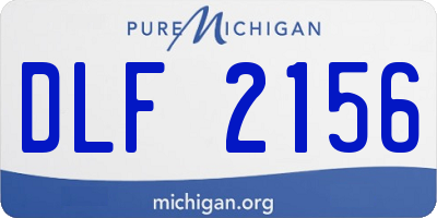 MI license plate DLF2156