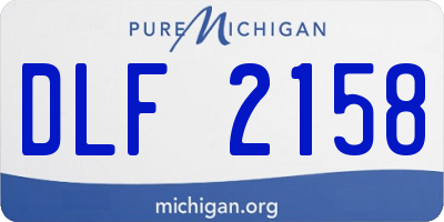 MI license plate DLF2158